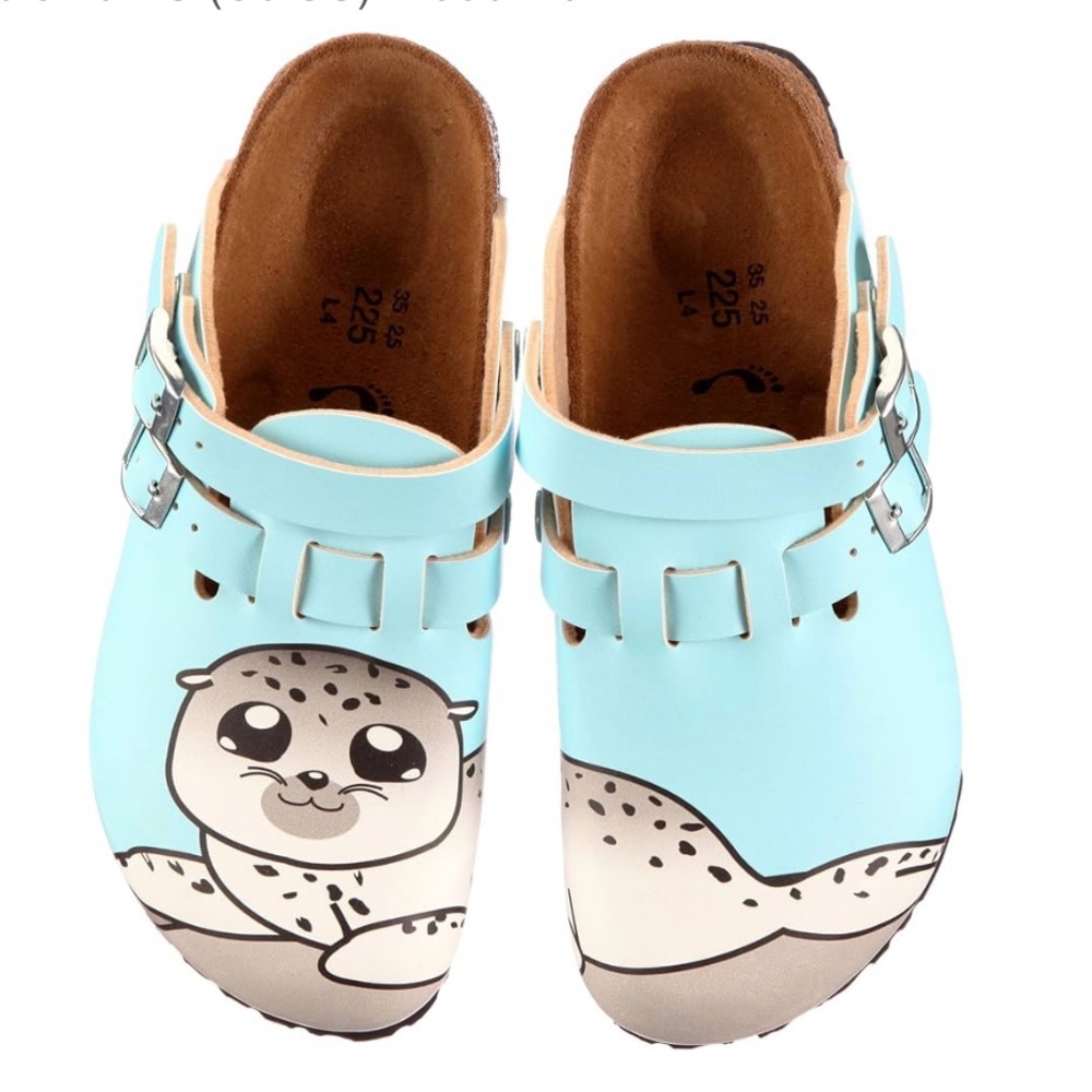 Birki's Unisex-Child Kay Gray Seal Light Blue